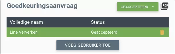 goedkeuringsaanvraag Facturatie