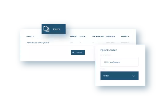 Quick order articles