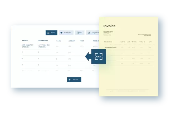 Make error-free invoices with OCR